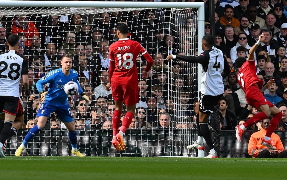Liverpool's Luis Diaz heads wide