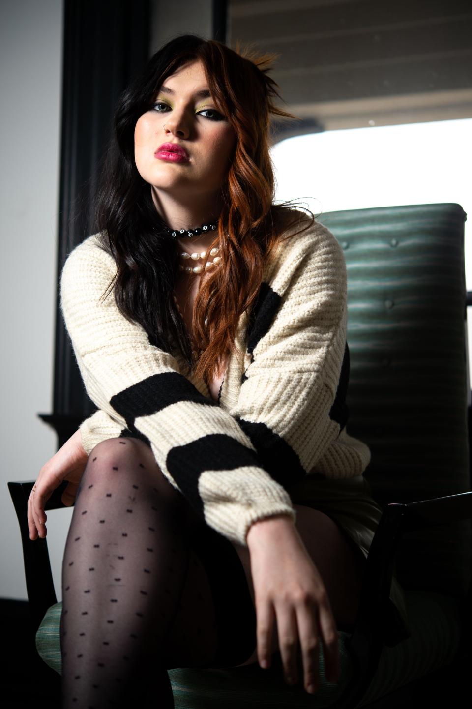 Gayle, 17-year-old Nashville-based singer and songwriter, poses for a picture in Nashville, Friday, Feb. 25, 2022. Gayle's hit single  "abcdefu" reached No. 4 on the Billboard Hot 100 and topped the Spotify Global chart. She is signed to Atlantic/Arthouse. 