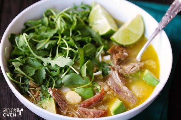 <strong>Get the <a href="http://www.gimmesomeoven.com/carnitas-caldo-carnitas-soup/" target="_blank">Carnitas Caldo recipe</a> from Gimme Some Oven</strong>