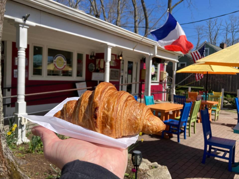 Official snack food of loop hikes: a fresh, flaky croissant from PB Boulangerie & Bistro in South Wellfleet.