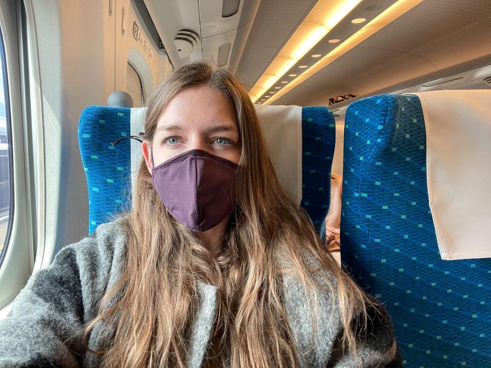 An image of the author's experience riding one of Japan's bullet trains.