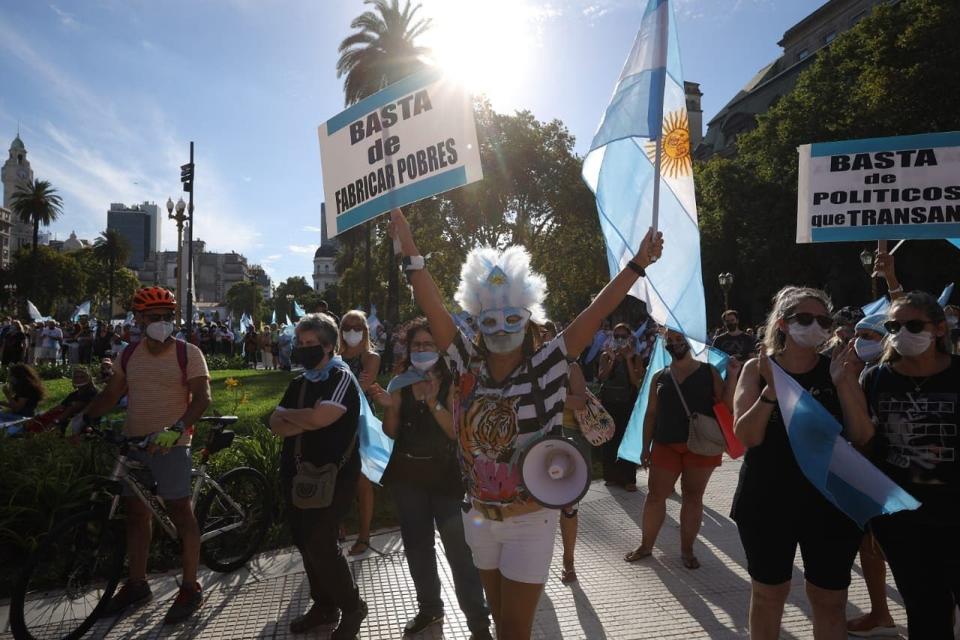 La marcha del #27F frente a la Casa Rosada