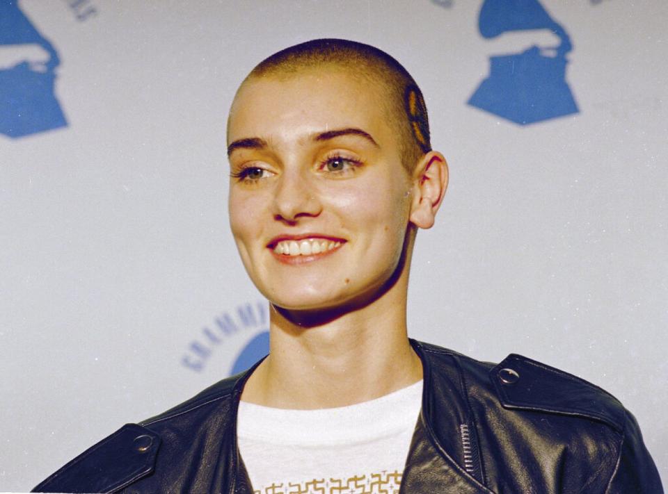 Irish singer Sinead O'Connor is seen at the Grammy Awards at New York's Radio City Music Hall, Feb. 22, 1989.