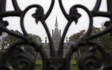 Fettes College is seen though its front gate in Edinburgh, Scotland April 30, 2014. REUTERS/Suzanne Plunkett