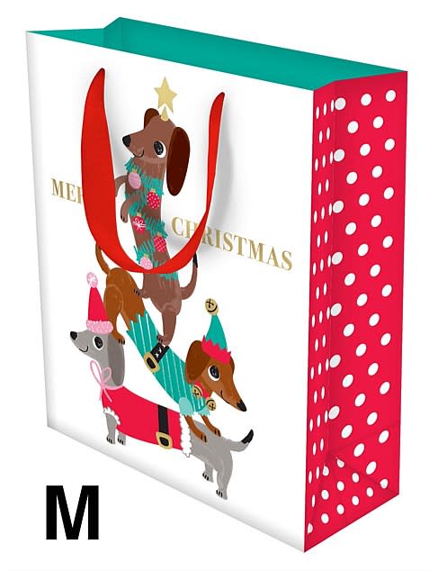 Medium gift bag dachshunds, $6.95 from David Jones.