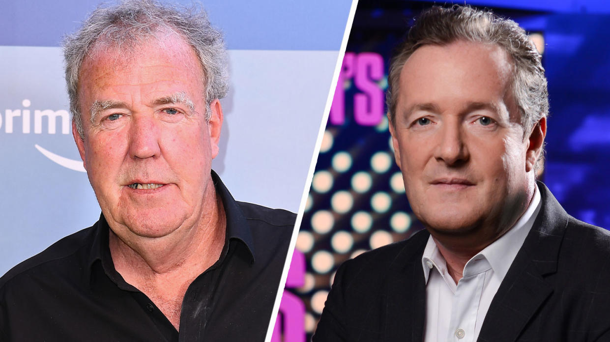 Jeremy Clarkson recalled punching Piers Morgan over his wife's honour. (Getty/ITV)