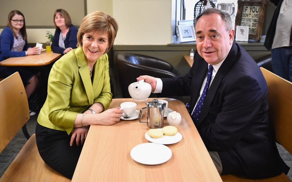 Alex Salmond and Nicola Sturgeon before they fell out -  Jeff J Mitchell/Getty