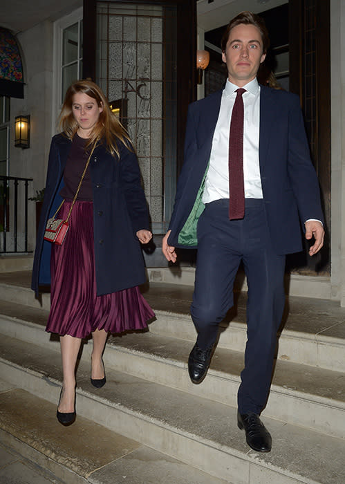 Princess Beatrice and boyfriend Edoardo Mapelli Mozzi enjoy night