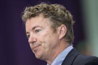 Sen. Rand Paul, R-Ky., speaks during a visit to Josephinum Academy in Chicago, an all-girls Catholic high school made up by a majority of lower-income, Hispanic students, to participate in a discussion on school choice on Tuesday, April 22, 2014. (AP Photo/Andrew A. Nelles)