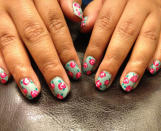 <div class="caption-credit"> Photo by: Jackie</div>How sweet is Jackie's floral manicure?