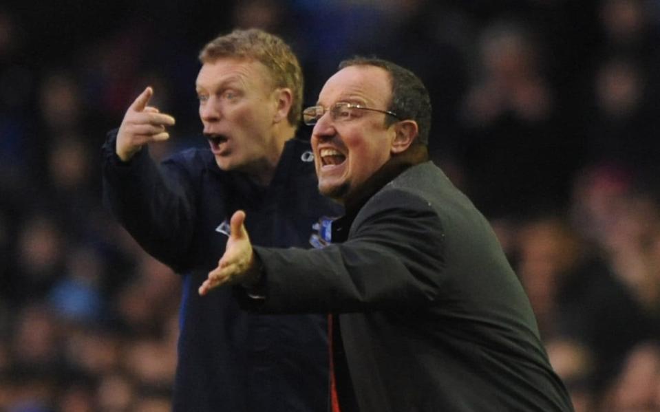 Times have changed for both men since Moyes and Rafael Benitez sparred on the touchline for Everton and Liverpool more in the Noughties - GETTY IMAGES