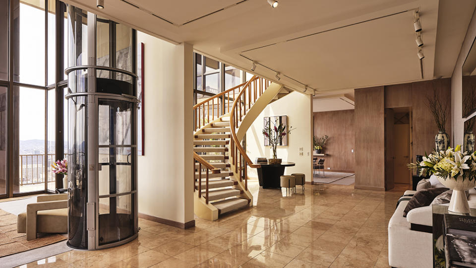 The entryway in the south penthouse - Credit: Brad Knipstein