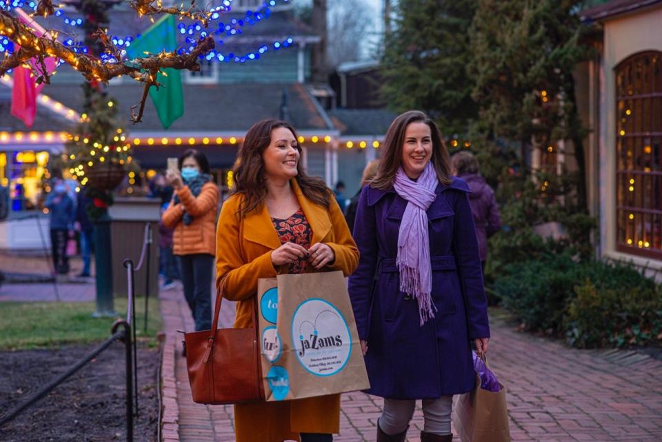 Enjoy the holiday lights at Peddler's Village, where you can shop local at more than 60 specialty stores.