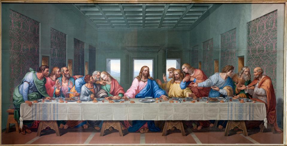 “The Living Last Supper” will recreate Leonardo da Vinci's famous painting (pictured) with live actors onstage at Sanibel Congregational United Church of Christ.