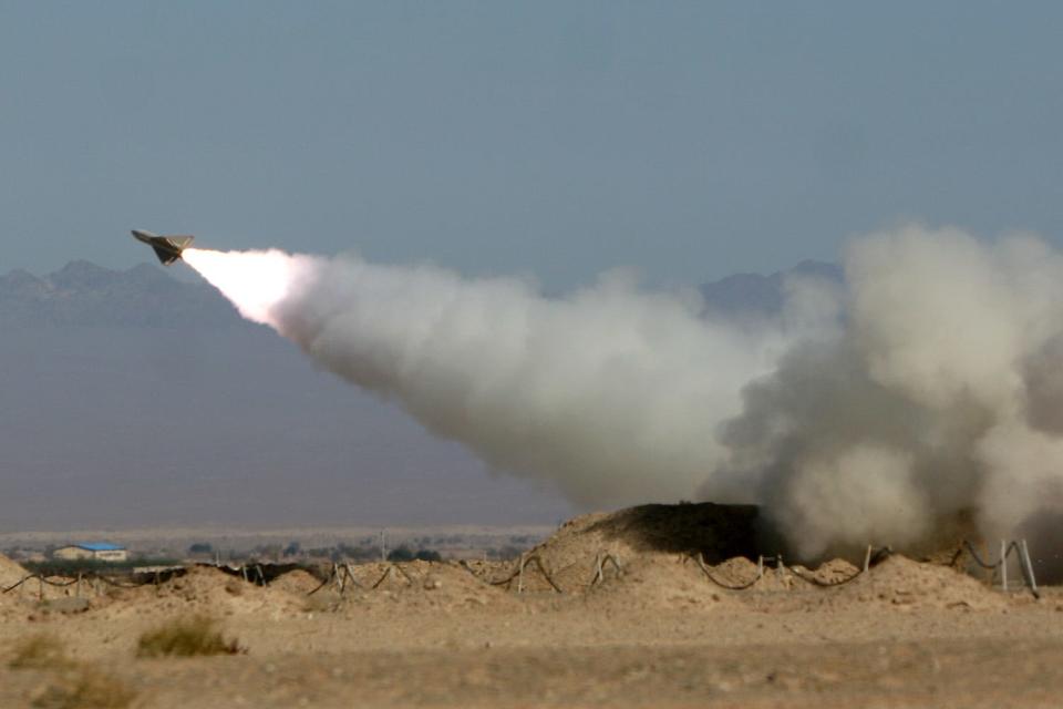 A Hawk surface-to-air missile is launched during military exercises in Isfahan province, some 300 kms south of the capital Tehran, on November 25, 2009.