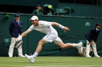 Britain Tennis - Wimbledon - All England Lawn Tennis & Croquet Club, Wimbledon, England - 28/6/16 Great Britain's Andy Murray in action against Great Britain's Liam Broady REUTERS/Stefan Wermuth