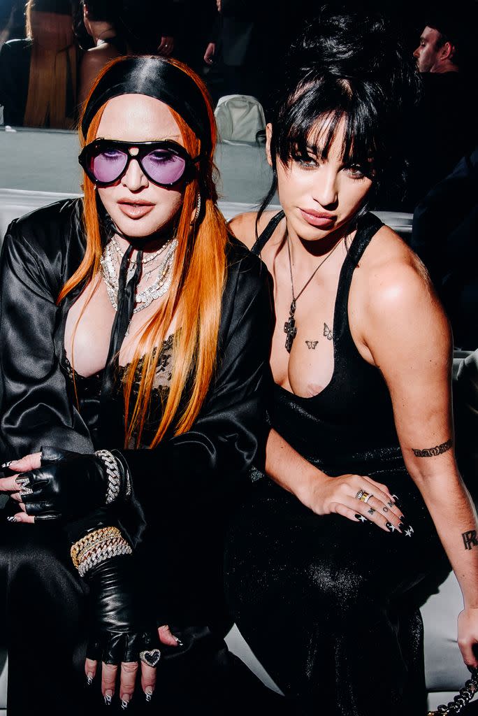 Madonna and lourdes leon front row fashion show