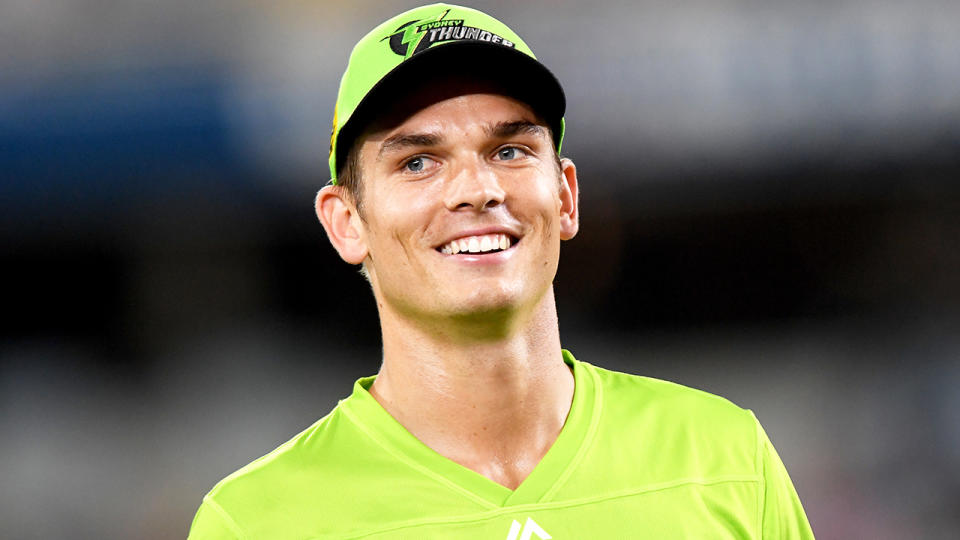 Sydney Thunder star Chris Green has been banned from bowling for 90 days, after he was ruled to have an illegal action by Cricket Australia. (Photo by Bradley Kanaris/Getty Images)