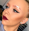 <p>Perhaps one of the most bizarre trends to date, foil brows took social media by storm earlier this year with the Insta-famous racing to replicate the look. <em>[Photo: Instagram]</em> </p>