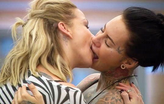 Tuesday night's episode of Celebrity Big Brother got steamy as Sarah Harding and Jemma Lucy shared a passionate kiss. Source: Channel 5