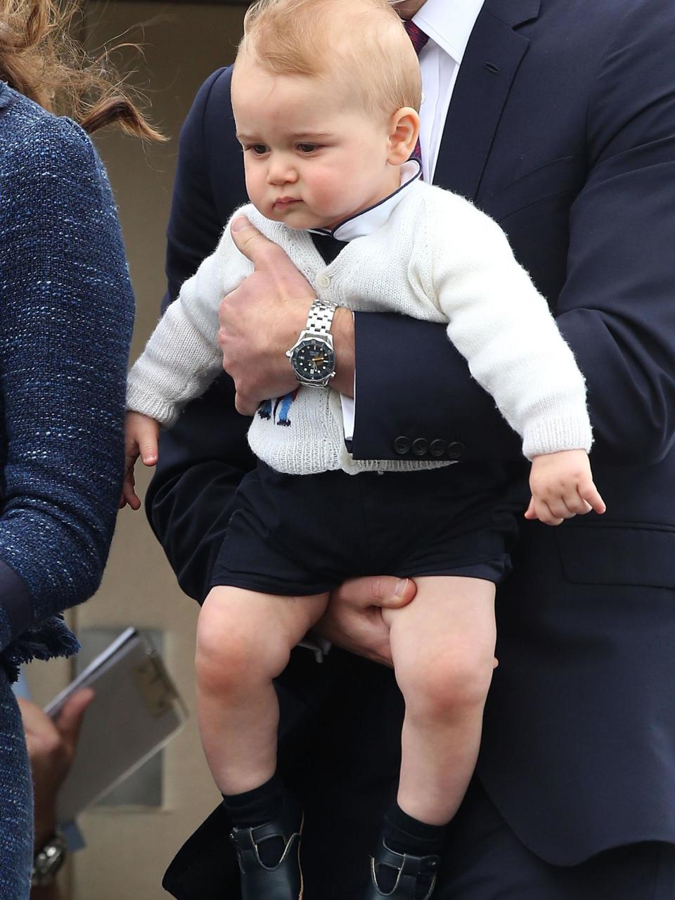 He was looking too cute in this warm cardie while visiting New Zealand.