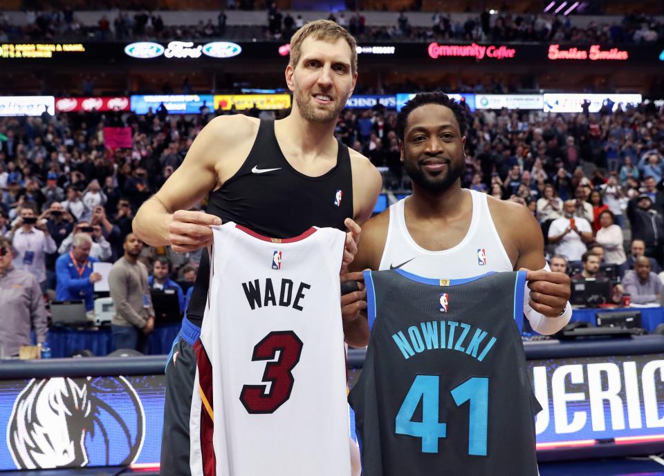 Dirk Nowitzki and Dwyane Wade are two of the finalists for the Basketball Hall of Fame's Class of 2023.