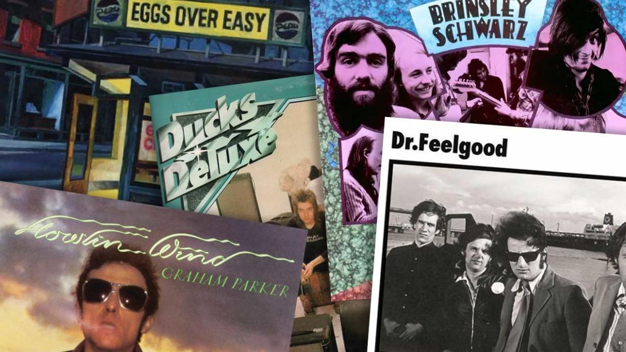  Cover art from albums by Ducks Deluxe, Brinsley Schwarz, Dr Feelgood, Graham Parker and Eggs Over Easy 