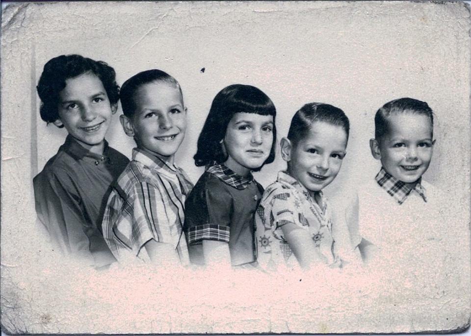 Halle siblings, from left to right: Lynn, Roland, Gail, Michael and Mark.