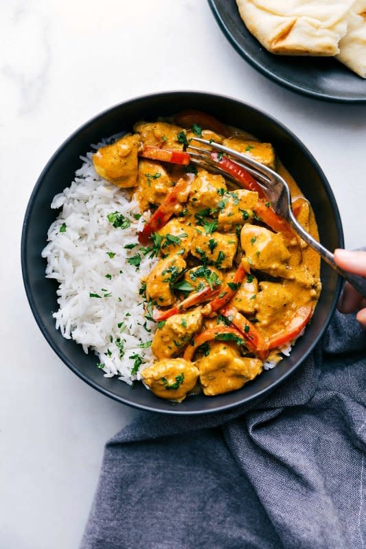 <p>Chelsea's Messy Apron</p><p>Make Thai-inspired coconut curry chicken in one pot in 30 minutes or less. It’s packed with delicious flavors and is the perfect weeknight dinner.</p><p><strong>Get the recipe: <a href="https://www.chelseasmessyapron.com/coconut-chicken-curry/" rel="nofollow noopener" target="_blank" data-ylk="slk:Coconut Chicken Curry;elm:context_link;itc:0;sec:content-canvas" class="link ">Coconut Chicken Curry</a></strong></p>