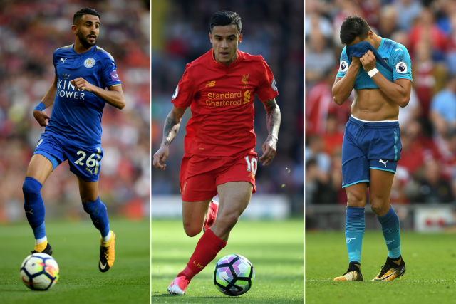 Transfer targets: Riyad Mahrez, Philippe Coutinho, Alexis Sanchez