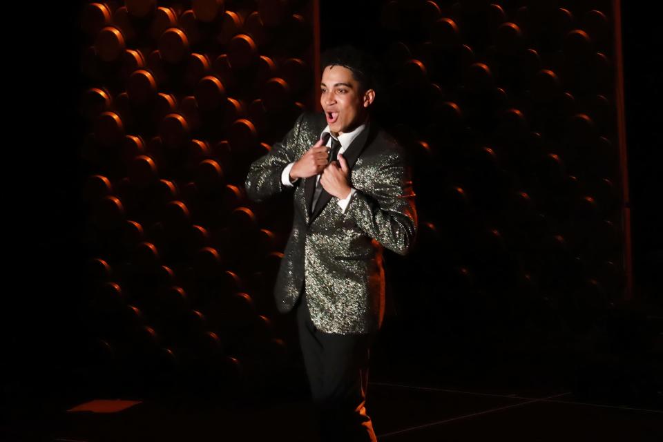 Calvin Lindo, a junior at Archbishop Stepinac High School in White Plains, was named outstanding performer at 13th annual Roger Rees Awards for Excellence in Student Performace on May 21, 2023. Lindo played Frankie Valli in Stepinac's national high school premiere of "Jersey Boys."
