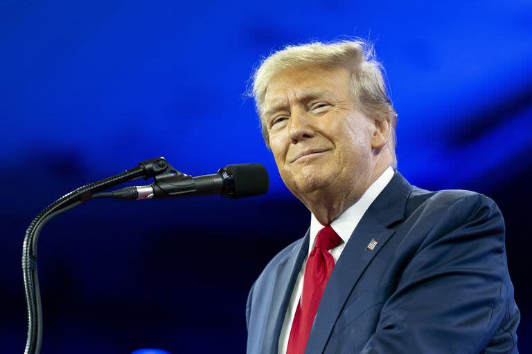 Donald Trump, durante su discurso en la Conferencia de Acción Política Conservadora (CPAC), en Oxon Hill, Maryland