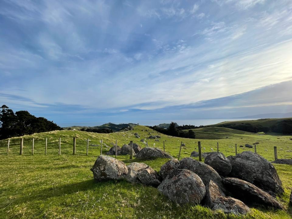 Boulders fill the fields near Fort Stony Batter.