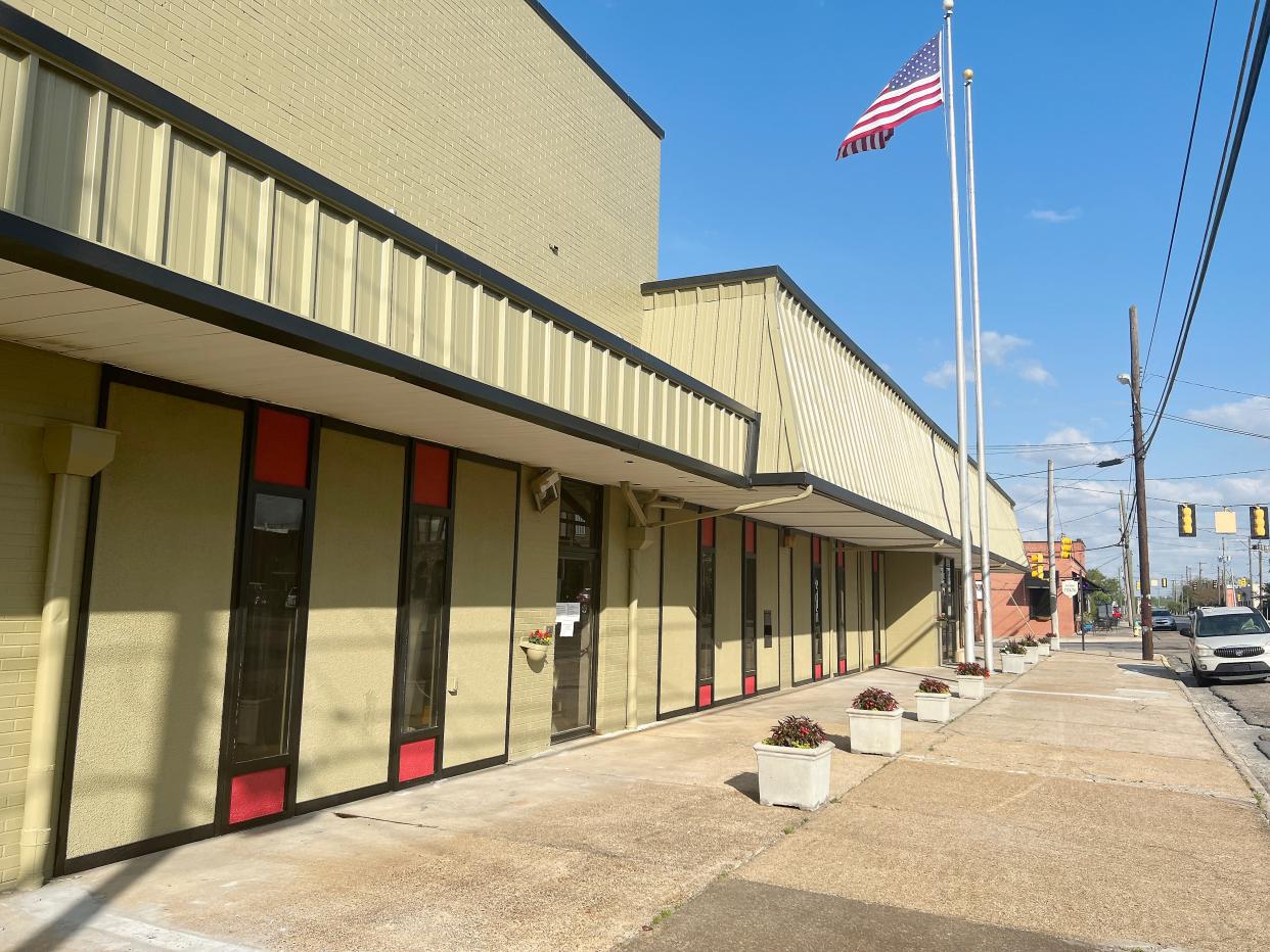 The exterior of Times Square at Locust Street, housed in the old Gadsden Times location at 401 Locust St., is pictured. Co-owner Clinton Melendez envisions it as a "one-stop shop" downtown.