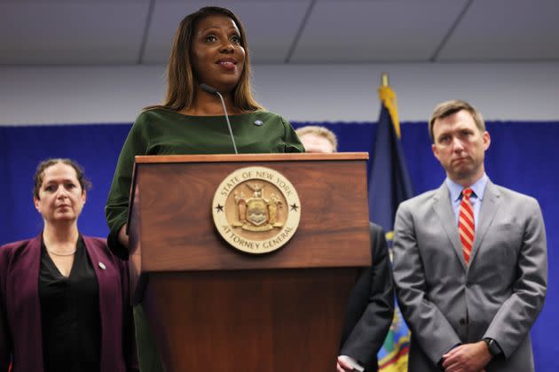 New York Attorney General Letitia James speaks during a press conference at the office of the Attorney General on Sept. 21 in New York, New York. (Photo: Michael M. Santiago via Getty Images)