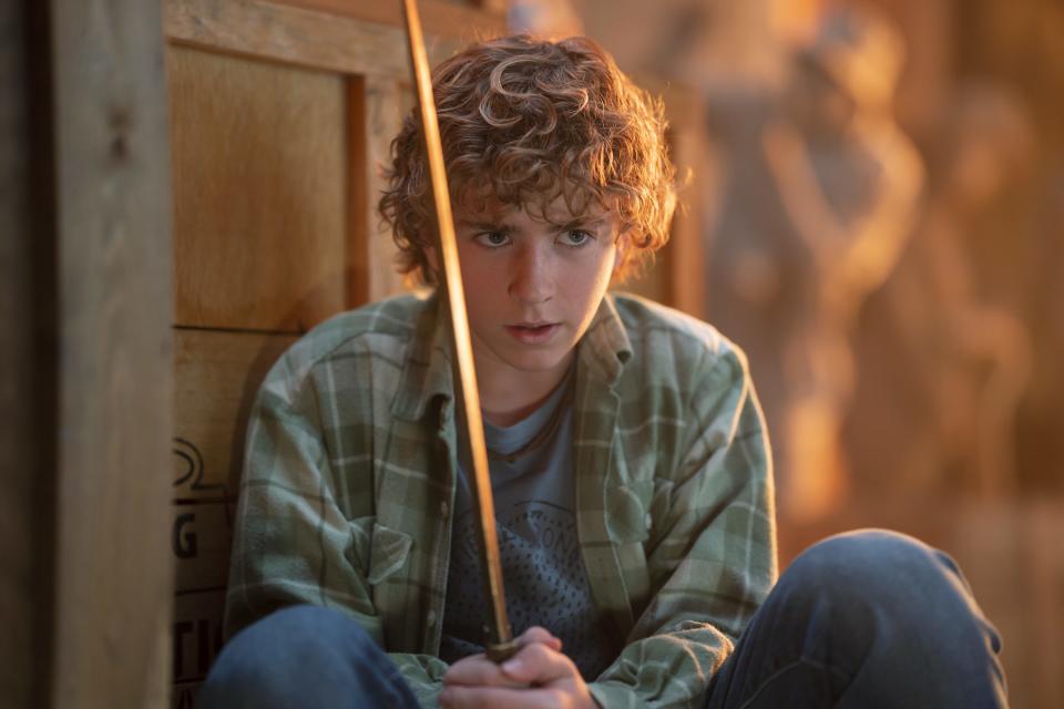 Walker Scobell as Percy Jackson in "Percy Jackson and the Olympians."