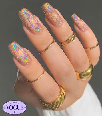 A holographic nail polish to give off a mesmerizing rainbow effect!