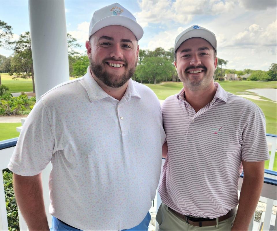 Clark Tiller (left) and Johnny Watts won the gross division of the Jacksonville Area Golf Association Spring Four-Ball, at the Jacksonville Golf and Country Club.