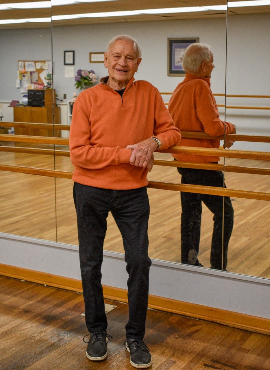 Ernst Hillenbrand stands inside Fremont Ballet School, which he built in 1964 and sold in 2019. In between those years, he taught hundreds of local children how to dance.