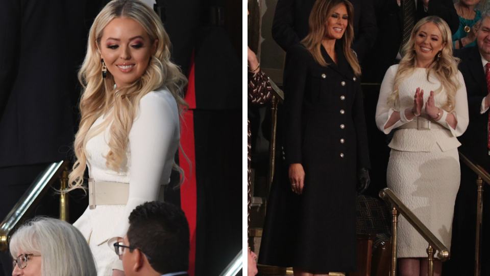 Tiffany Trump wore white to the State of Union on Tuesday night, and her choice of outfit appear to have riled some people up on the internet. Source: Getty