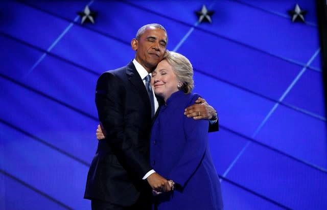 <p>So now it’s official: Hillary Clinton is the first female US presidential candidate and thus makes history. Barack Obama congratulated his potential successor. (Bild-Copyright: Reuters/Jim Young)</p><p>Source: Yahoo Redaktion</p><p>Copyright: Reuters/Jim Young</p>