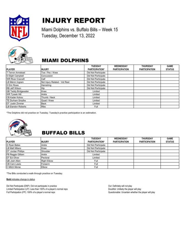 Bills report card: Injury overshadows nearly perfect game vs. Dolphins