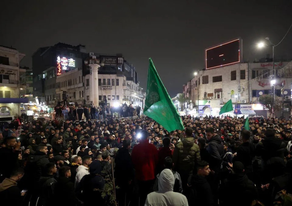 Una protesta en Cisjordania por la muerte de Al Arouri 