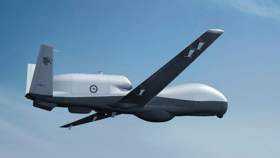 File photos of MQ-4C Triton. Courtesy of Northrop Grumman. Image has been manipulated. Picture: Ministry of Defence