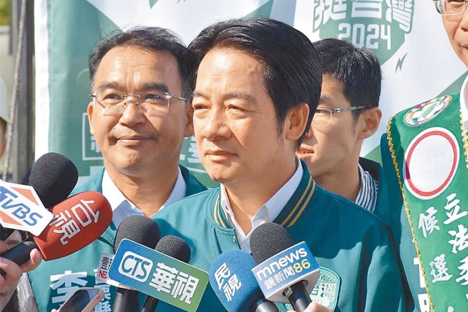 民進黨總統參選人賴清德。（本報資料照片）