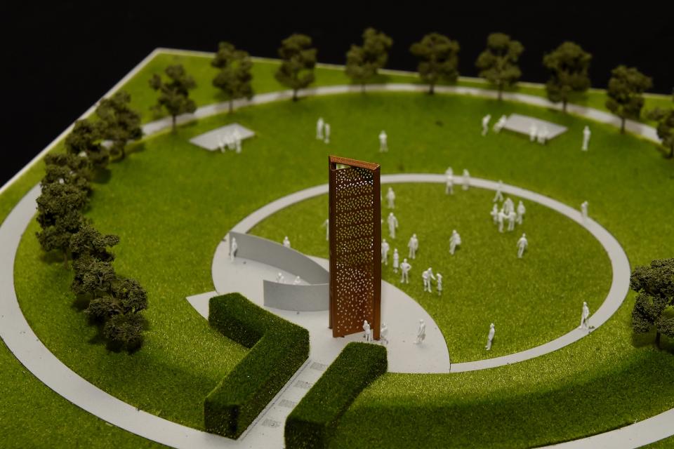 A model of the new UK Police Memorial (Joe Giddens/PA) (PA Archive)