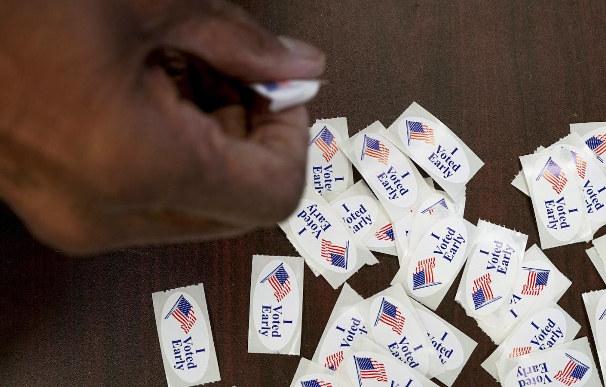 Black voters are punishing anti-democratic candidates at the ballot box. <a href="https://newsroom.ap.org/detail/BlackVotersWisconsin/650e7d8af49a4535b74a3851d47c8f99/photo?Query=black%20voters%20&mediaType=photo&sortBy=arrivaldatetime:desc&dateRange=Anytime&totalCount=797&currentItemNo=11" rel="nofollow noopener" target="_blank" data-ylk="slk:AP Photo/Morry Gash;elm:context_link;itc:0;sec:content-canvas" class="link ">AP Photo/Morry Gash</a>