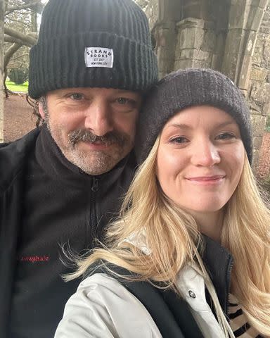 <p>Anna Lundberg Instagram</p> Anna Lundberg and Michael Sheen.