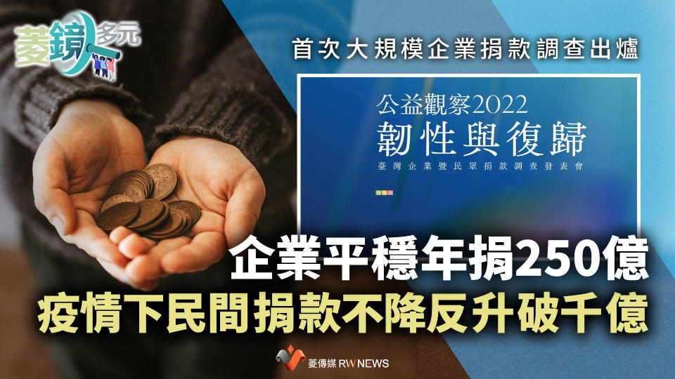 首次大規模企業捐款調查出爐　企業平穩年捐250億　疫情下民間捐款不降反升破千億【圖 / 菱傳媒】