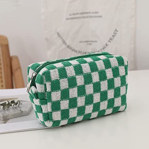 27) 2 Pieces Makeup Bag Cosmetic Bag for Women,1Pcs Large Capacity Makeup Bags and 1Pcs Pencil Case Makeup Brushes Storage Bag Travel Toiletry Bag Organizer for Women and Girls Gifts (green)